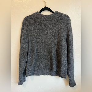Gray Cable Knit Sweater